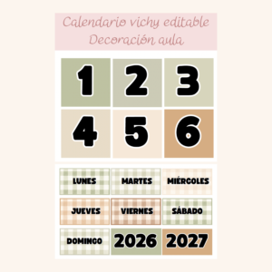 Calendario Colección Vichy Nature