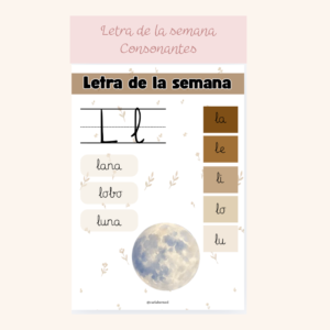 Letra de la semana - consonantes