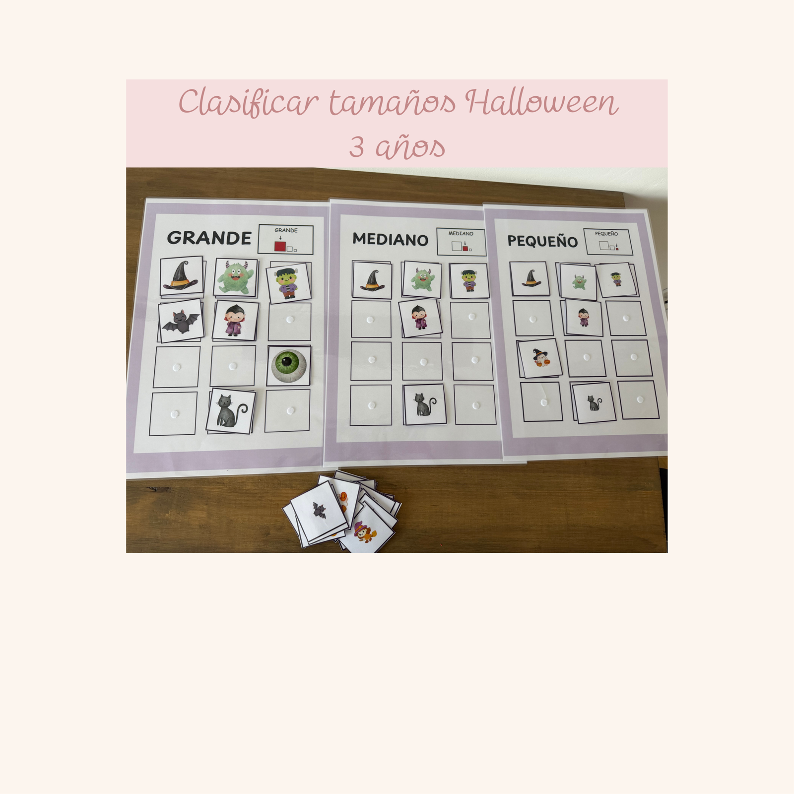 Clasificamos tamaños - Halloween