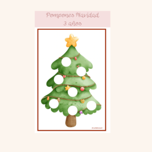 Pompones Navidad: motricidad fina