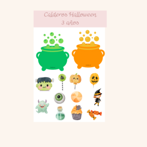 Calderos Halloween: clasificamos colores