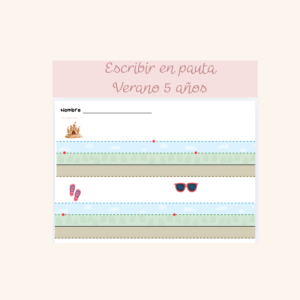 Escribir en pauta - verano