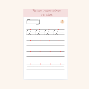 Fichas pautas letras abecedario