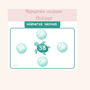 Números vecinos - Tortugas - Océano