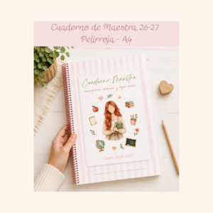 Cuaderno maestra pelirroja 2026-2027