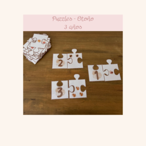 Puzzles 4 piezas encaje Otoño