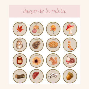 La ruleta del otoño · Juego manipulativo